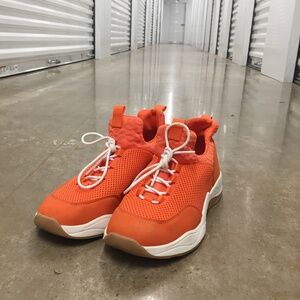 Gianni Bini Women's Rizwell Lace-up Sneakers Orange You Glad